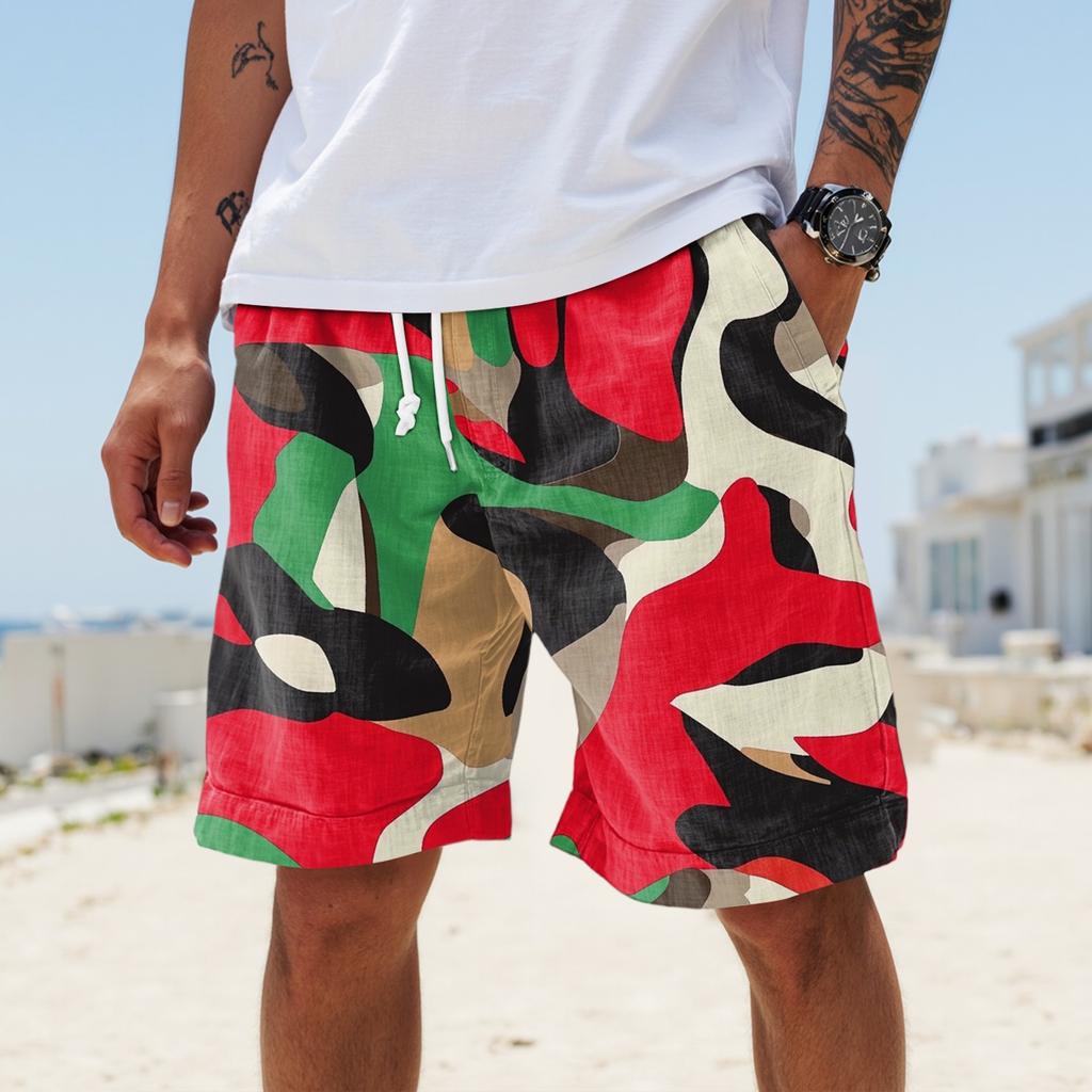 Men's Summer Large Casual Loose Sports Pants Beach Shorts