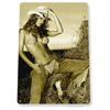Female Figure Metal Decorative Painting for Bars Garages