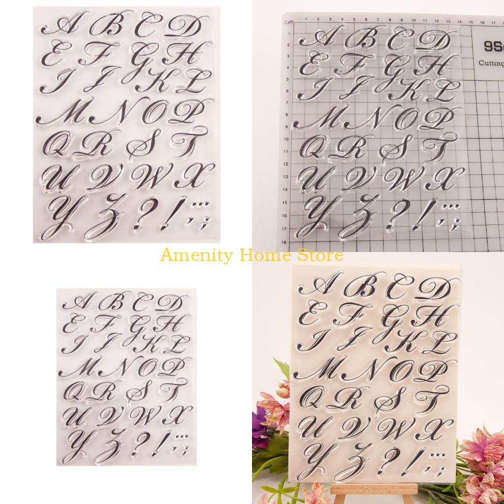 F26C Letter Silicone Clear Seal Stamp DIY Scrapbooking Embossing Photo Album чистый