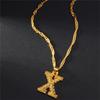 26 Alphabet Gold Plated Pendant Necklace Accessories Initial Necklace For Women Dainty Gold Letter A-Z Pendant