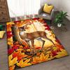 Autumn Maple Leaves Deer Printed Carpet for Living Room Bedroom Bedside Bathroom Floor Mat Area Rugged Sofa Mat Home Decor