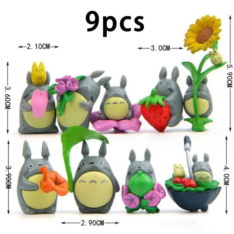 5pcs figure Amine totoro Mini Statue Cute Toys Room Ornaments Kawaii Figures Toy Kid Gifts Collecctibles