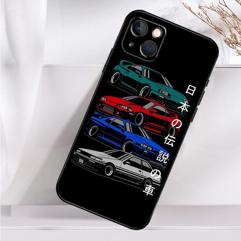 JDM Legenda Driftové Auto Pouzdro na Telefon Pro iPhone 16 15 14 12 11 13 Pro Max 7 8 Plus X XR XS Max 13 12 Mini Kryt
