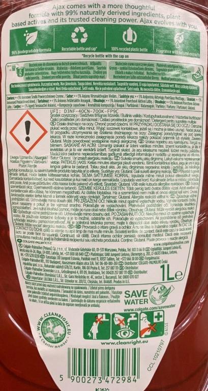 Ajax universal floral floor cleaner 1l