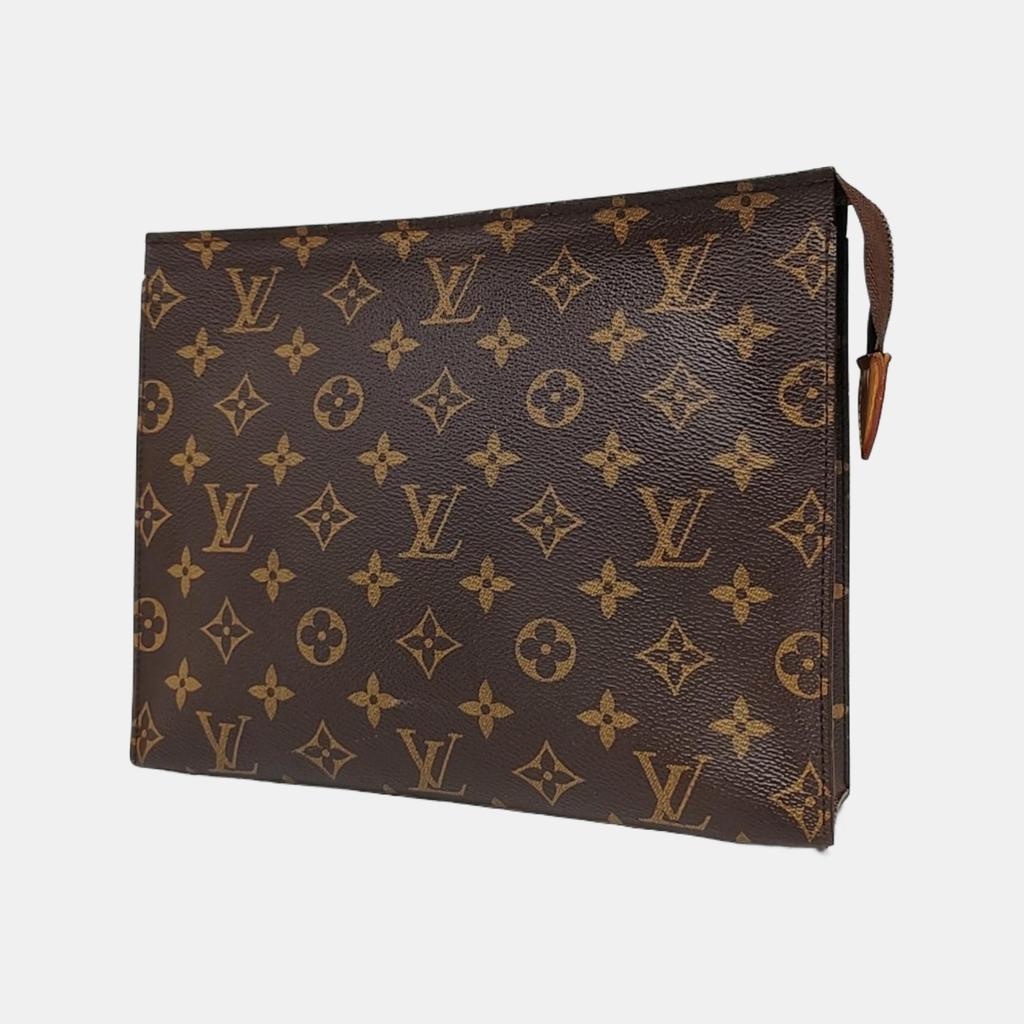 [Gebraucht] Kulturtasche 26 Klassisches Monogramm Canvas und Leder Waschtasche - Gut #Y1SEC4