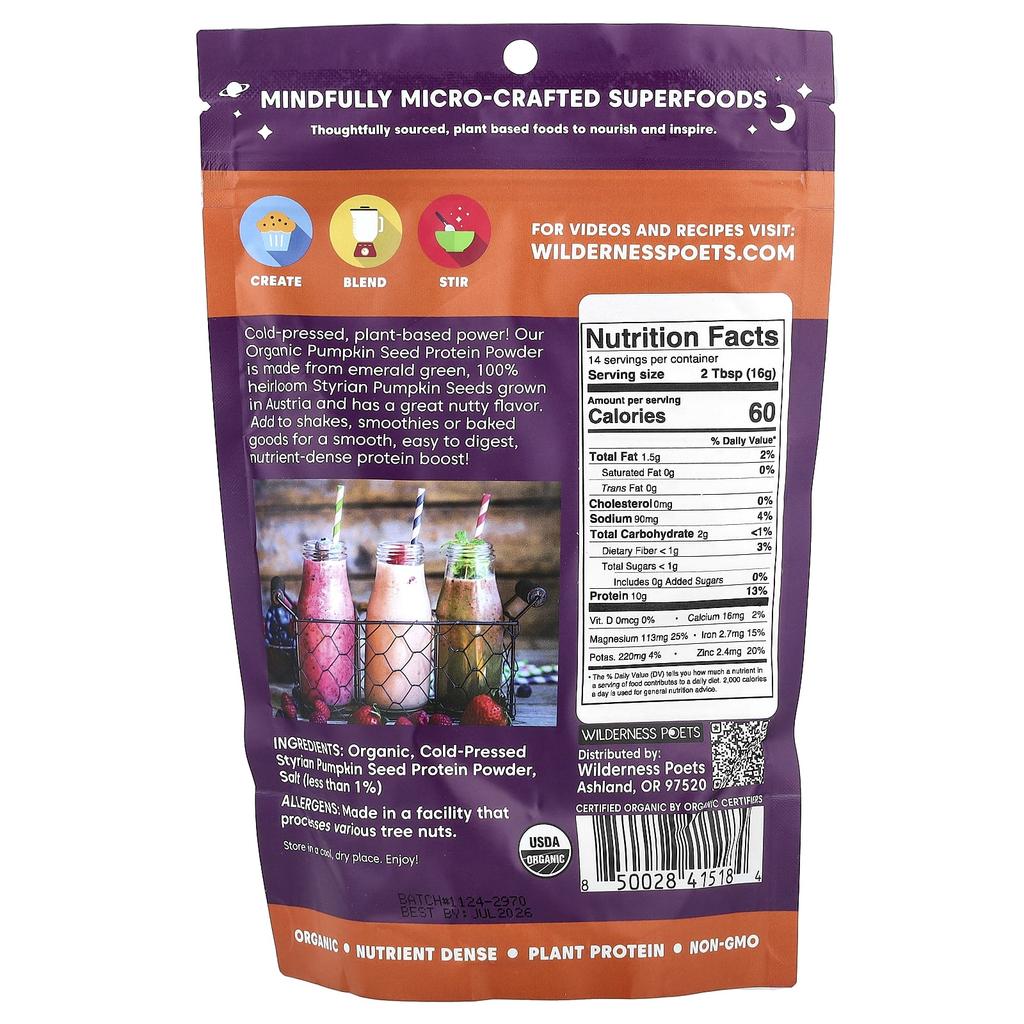 Bio Kürbiskernproteinpulver, 226G(8oz)