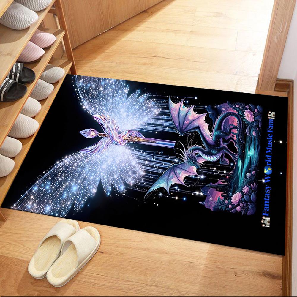 Gothic Style Floor Rug Office Rug Suitable for Playrooms Decorate Room Balcony Game Room Antislip Carpet Office Home Decor Gift for Festivals