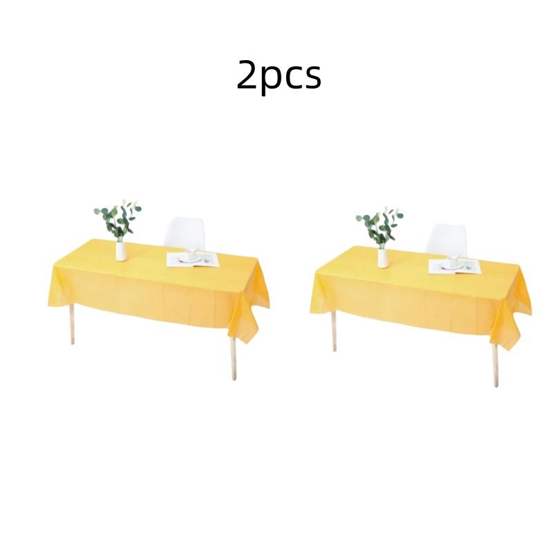 1pc Reusable Tablecloths 137x183cm BPA Free Plastic Dining Table Cover Cloth for Parties Picnic Camping Disposable Tablecloths