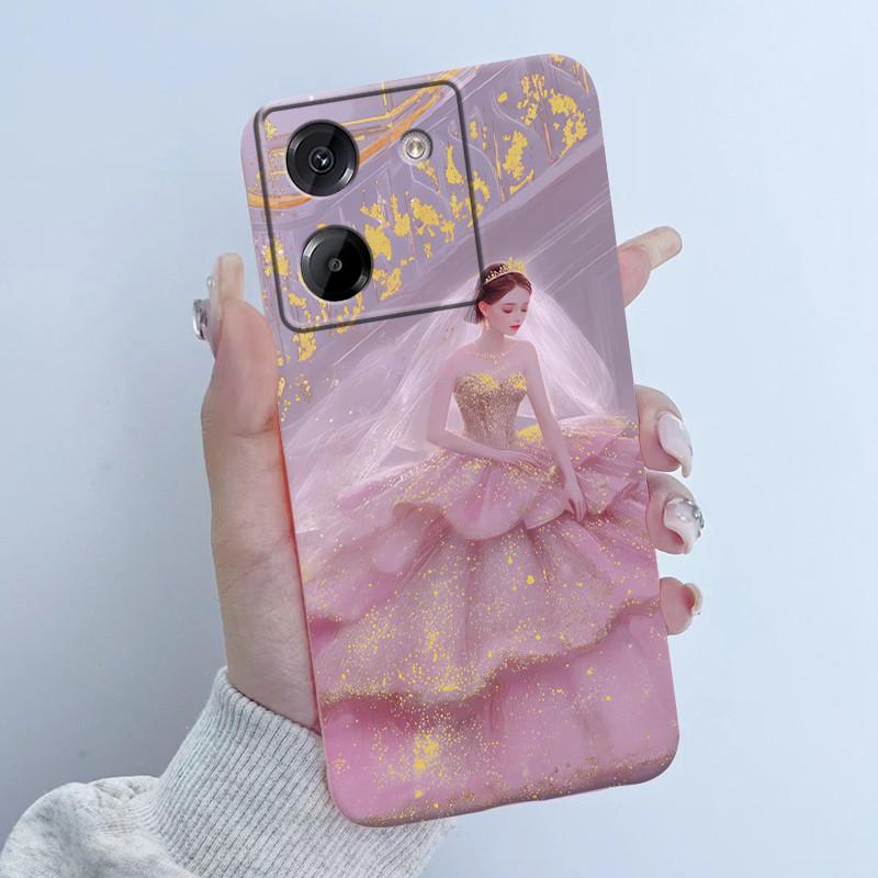 For Xiaomi Poco M7 Pro 5G Phone Case Fashion Flower Girl Design Soft Silicone TPU Back Housing for Poco M 7 Pro M7Pro 5g Covers