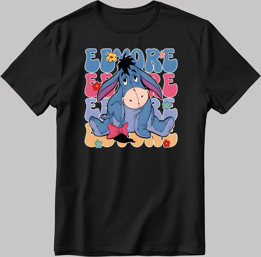 Winnie The Pooh Eeyore Funny Text Black TShirt Size S4XL1 S