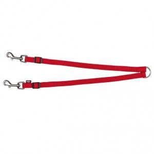 Accouple Premium - TRIXIE - Nylon Rouge - Réglable - Très Épais - Pour Chien