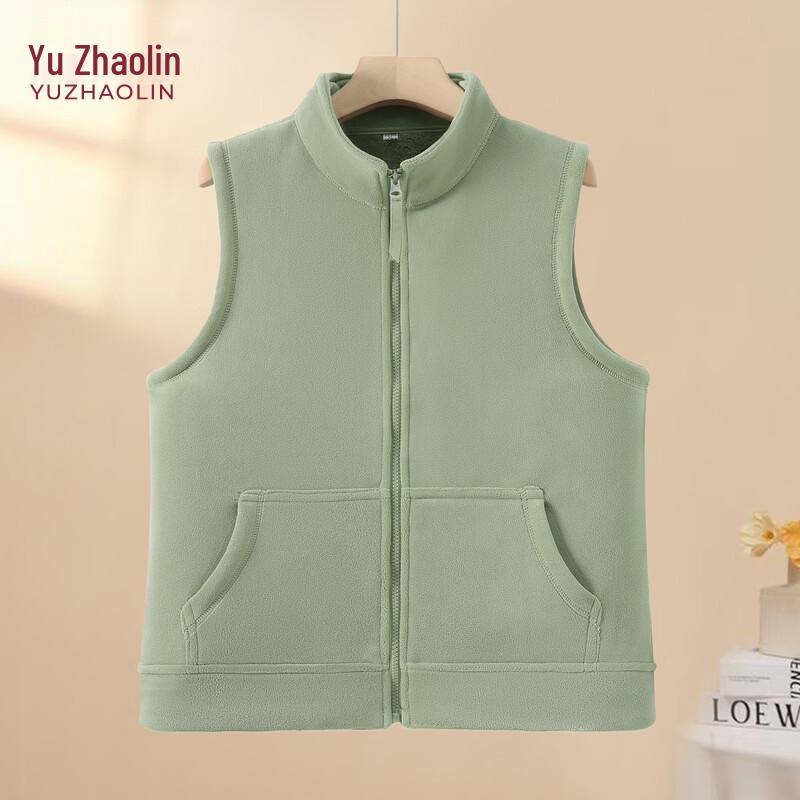 YUZHAOLIN Women s Embroidered Plus Velvet Warm Sleeveless Vest XL