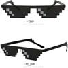Mosaic Sunglasses 3pcs For Men And Women 8 Bit Pixel Mosaic Pattern Unisex Photo Props Black