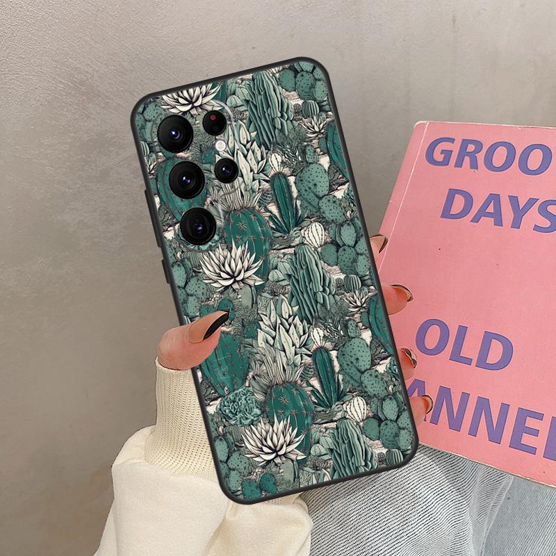 Succulents and Cactus For Samsung Galaxy S22 S23 Ultra S21 FE Note 10 20 Ultra S8 S9 S10 Plus S20 FE Phone Case