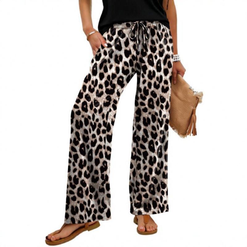 2026 New Women's Printed Wide-Leg Pants, Loose Casual Long Pants, Fashionable, Versatile, and Comfortable