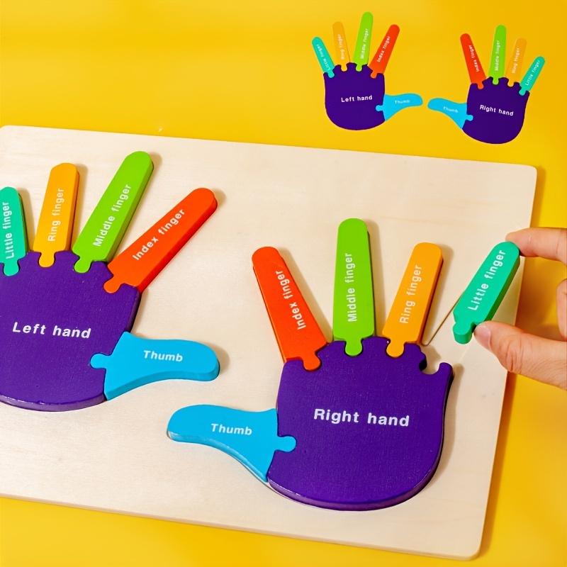Palm Feet Busy Board Early Learning Educational Toys Puzzles Toddlers Gifts Wood Cognitive Montessori Toys for Children Kids