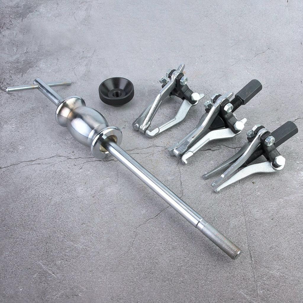 5pcs Carbon Steel Internal External Gear Bearing Puller Removal Tool Slide Hammer Kit