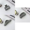 European And American Plaid Series Black And White Acetate Hair Clip Handmade Vintage Headwear For Women