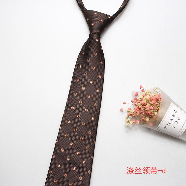 Hot-Selling Formal 8Cm Business Tie, Men'S Zipper Lazy Tie, Small Flower Cashew Nut Ideas, A Variety Of Colors