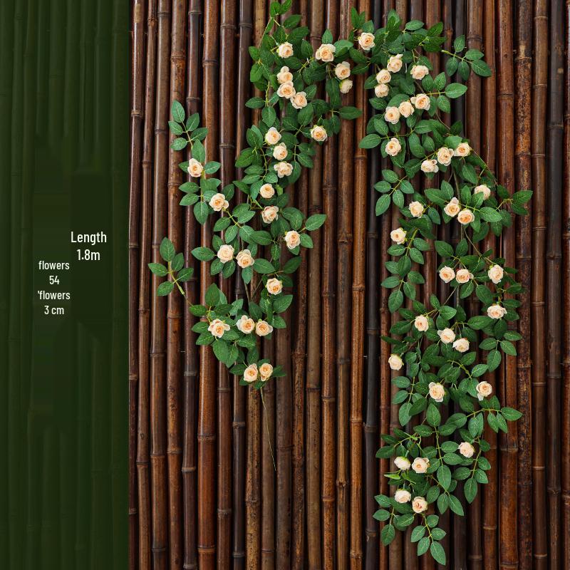 Rose Vine Faux Flower Garland for Air Conditioner, Ceiling, and Wall Decoration