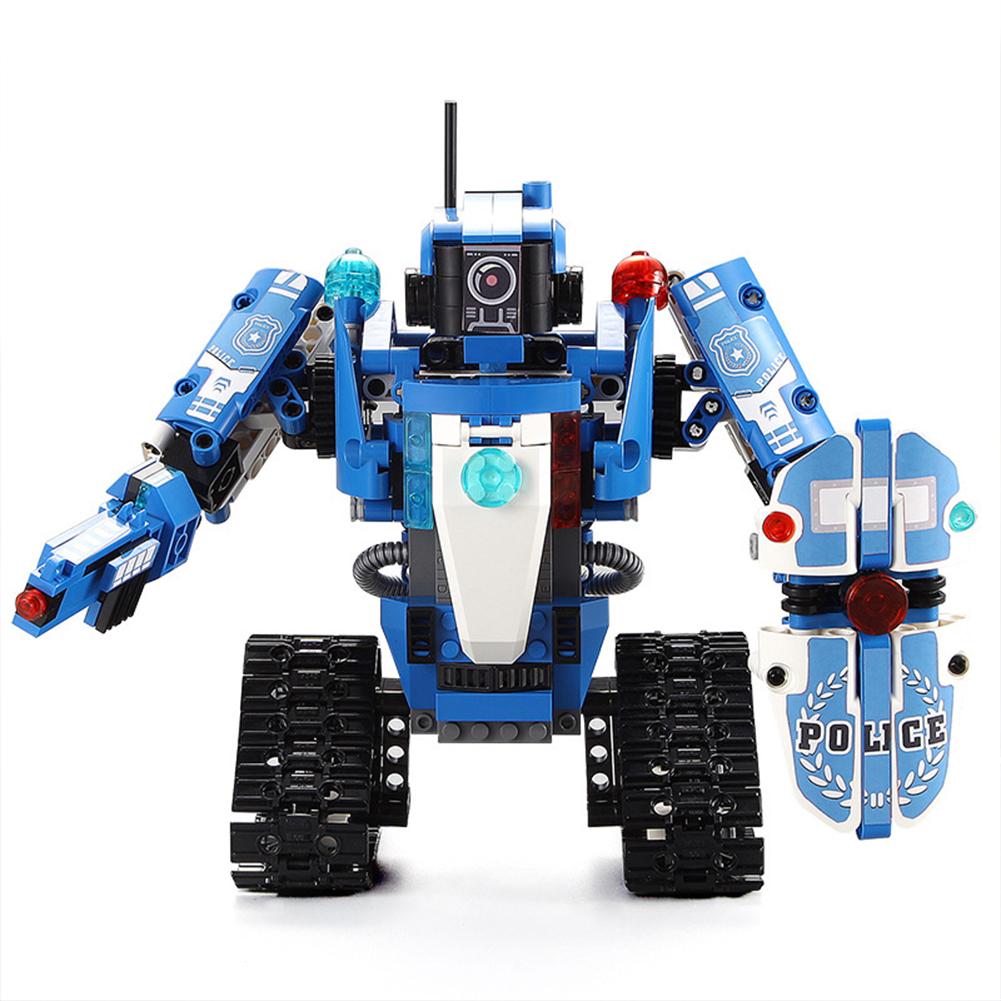 Assembled Building Blocks Remote Control Car Toys 2-in-1 Deformation Robot + Vehicle Model Holiday Gifts For Boys Children