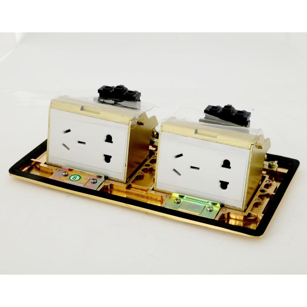 Multipurpose Copper Floor Socket with Dual Pop-up - British, French, and American Standards