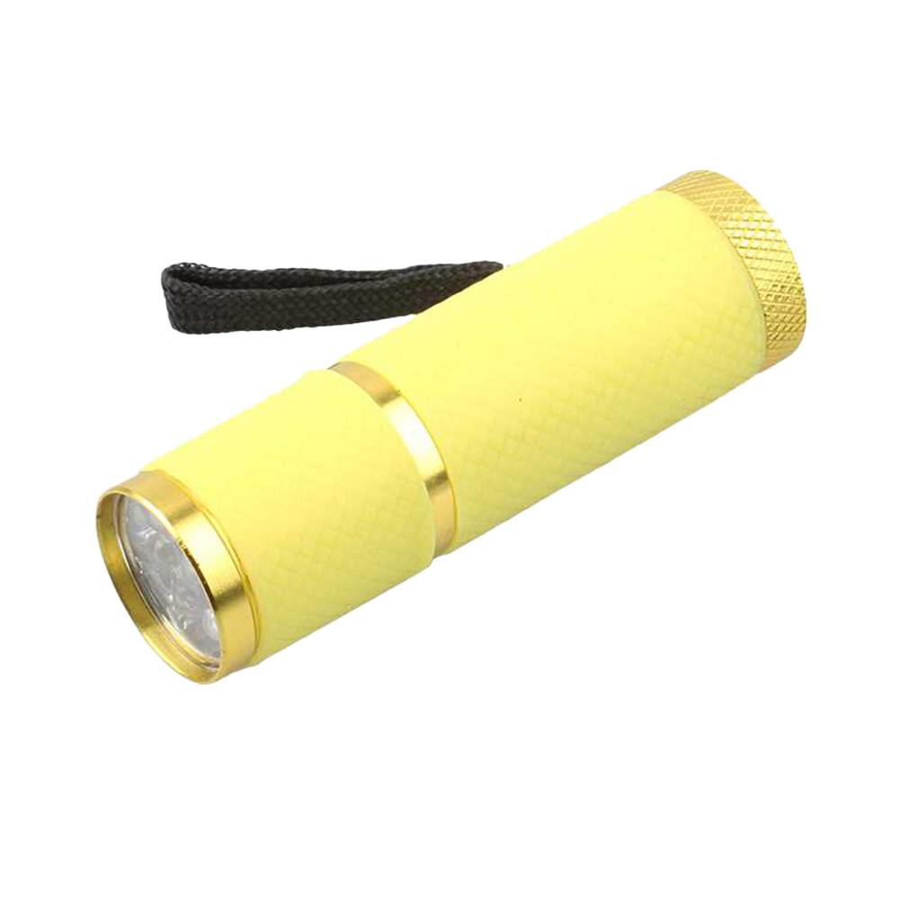 9 LED Uv Flashlight Torch Aluminum Alloy Waterproof Skid Proof Mini Handheld for Hunting Camping Climbing Cycling Money