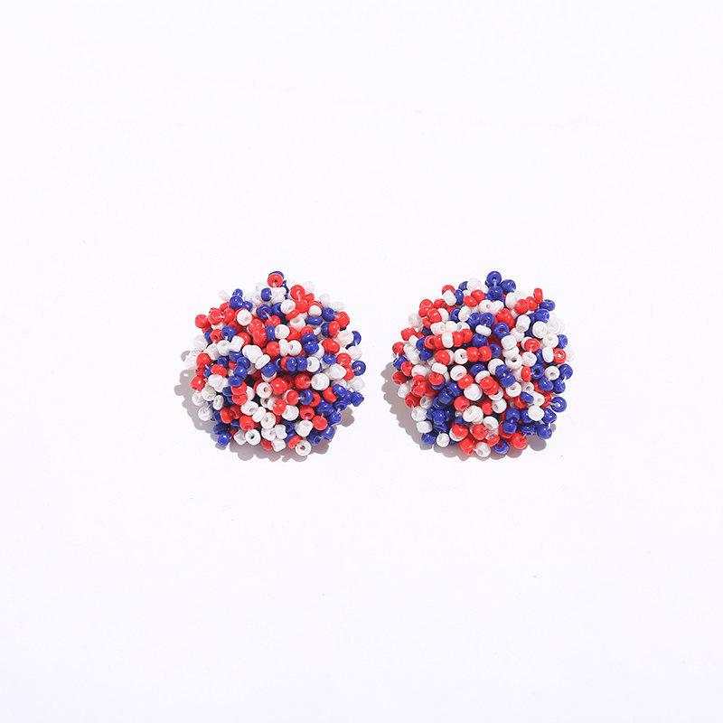 Böhmische handgefertigte Perlenohrstecker für Frauen Ethnische geometrische Pendientes Mujer Boho Ohrringe Modeschmuck Boucles D'Oreille