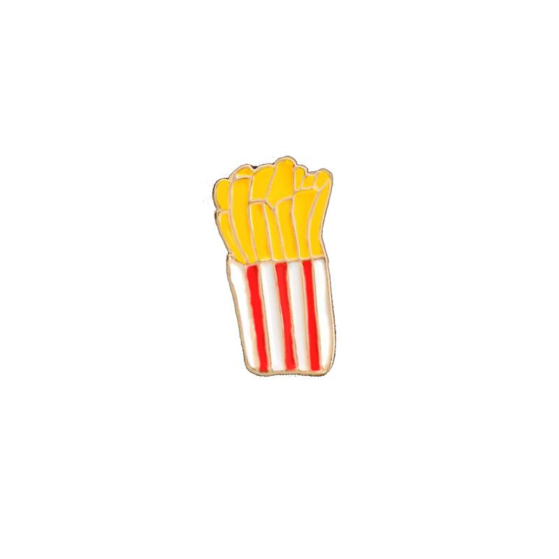 13 Style Snack Brooch Burger Pizza Chicken Drinks Coffee Popcorn French Fries Hot Dog Enamel Pins Food Brooche For Women Jewelry