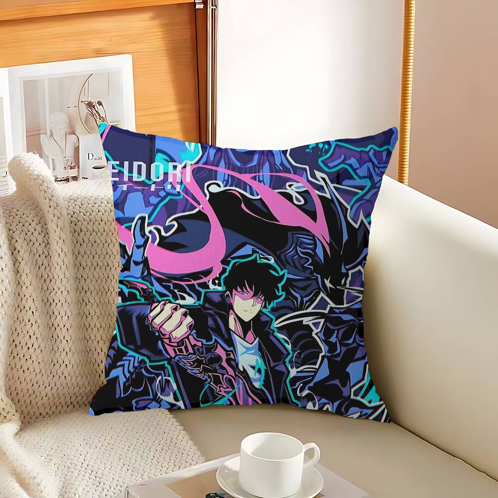 Anime Solo Cartoon Leveling Pillow Gift Home Office Decoration Bedroom Sofa Car Cushion Cover Case 45x45