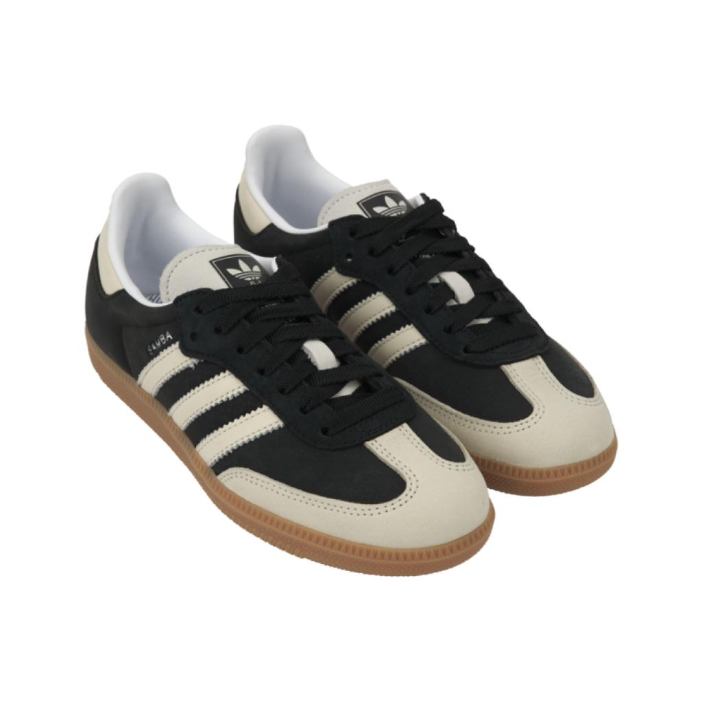 adidas Baskets Samba OG Black Wonder White Femme Core-Noir Argent-Métallique IE5836