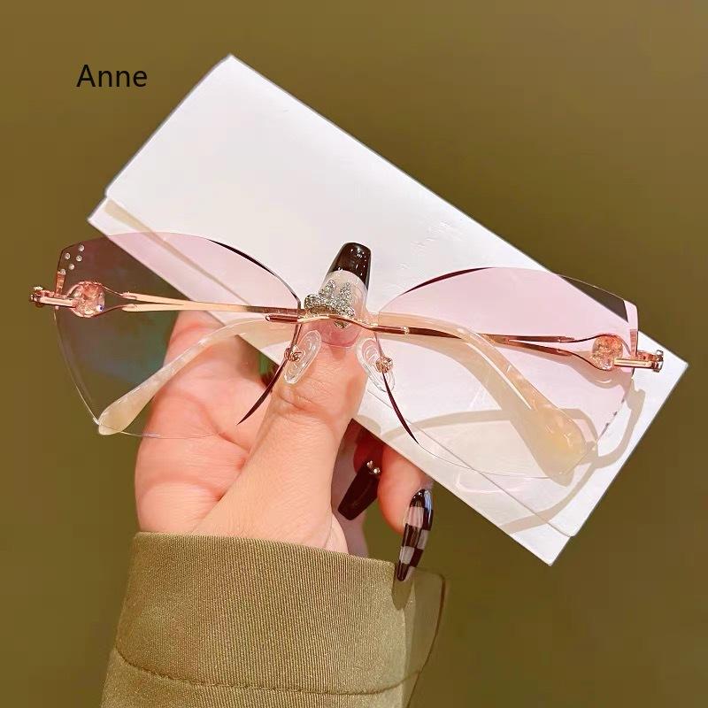 Reading Glasses Diamond Cut Edge Frameless Presbyopic Eyewear Unisex +1...+4.0 Anti Blue Light Computer Eyeglasses Gafas