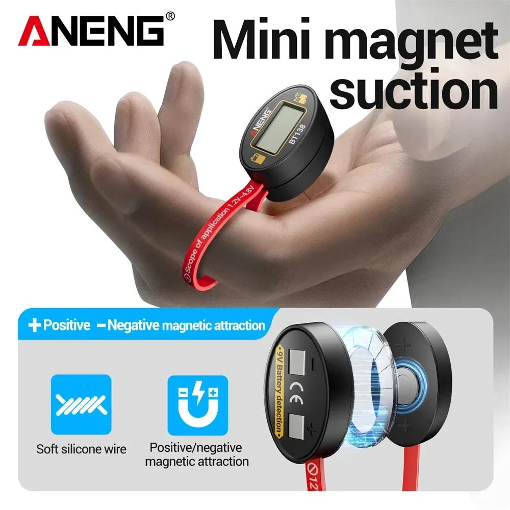 ANENG BT138 Battery Power Bank Detector Tool Tester Portable C D AA AAA Button Cell Lithium Test Display Battery Tester