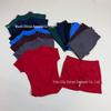 Women's Seamless Knit Short Sleeve Sports Set with High Elasticity and Breathable Sweat-wicking T-Shirt
