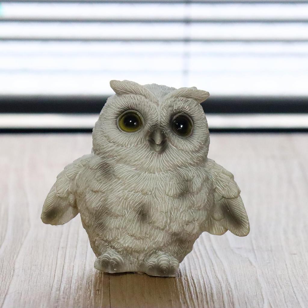 Castle Enterprises Owl Feather Hanging Total Length Figurine x 10 Pieces Set God of Learning in Europe Commercial Use (Small) 8.5cm (White) "No
