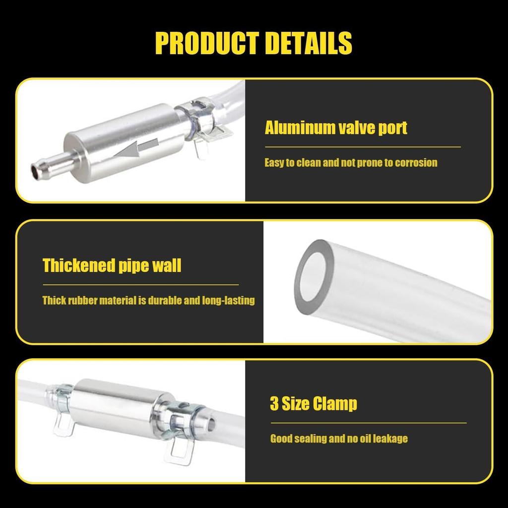 2PCS Brake Bleeder Hose,One Way Check Valve Tube Bleeding Tool Kit For Car Motorcyle Clutch For Men,2025 Upgraded Universal Brake Fluid Bleeder With