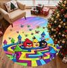 Angry Birds Pattern Round Rug, Indoor/Outdoor Mat, for Picnic, Gameroom, Bedroom, Office, Living Room, Home Decor Carpet, Birthday Gift