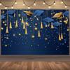 2D 2D Flat Graduation Cap Backdrop Cloth for Graduation Celebration Photoshoot Decor