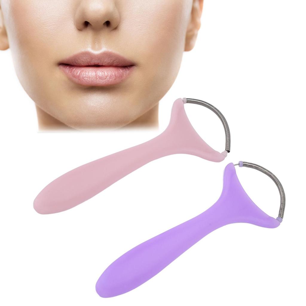 2pcs Spring Facial Hair Remover Women Portable Threading Face Epilator for Upper Lip Chin Cheeks