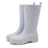 Korean Version Versatile Tall Rain Boots Women's Waterproof and Non-slip Water Boots Wear-resistant Outer Wear Rubber Shoes Kitchen Work Sleeve Women'