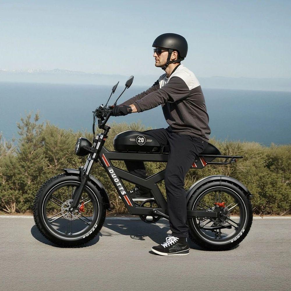 Elektrofahrrad Duotts F20, 750W Motor, 52V 27AH Akku, Höchstgeschwindigkeit 40 km/h, Reichweite 140 km, 20x4.0 Zoll Reifen