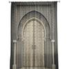Moroccan Medieval Vintage Door Chiffon Sheer Curtains for Living Room Bedroom Home Decoration Window Voiles Tulle Drapes Curtain