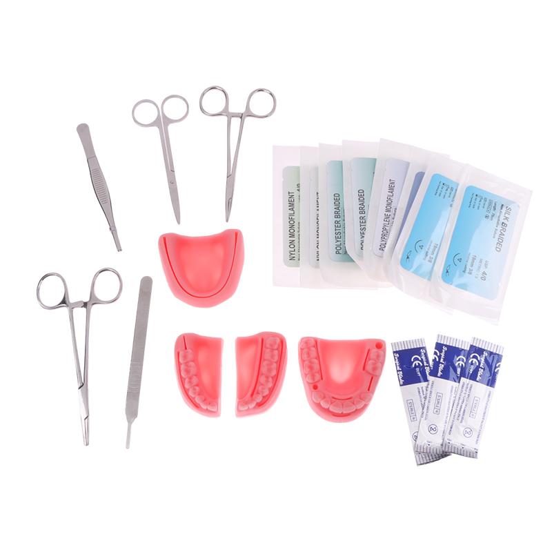 Dental Chirurgische Naht Training Kit Naht Praxis Modell Training Pad Schere Werkzeug Lehre Ausrüstung Haut Bedienen Kit