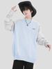 Unisex High-End Color Block Round Neck Sweater – Soft, Glutinous Knit with a Trendy, Relaxed Style
