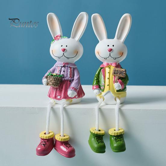 1 par Resin Djurfigurer Bordsdekor Djurstatyer med långa ben Tecknad Avokado Djurprydnader för balkong Vardagsrum Kontor