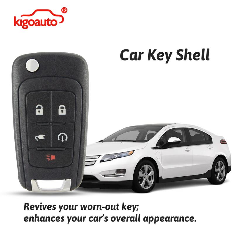 Kigoauto Afstandsbediening Sleutelhoes Shell 5 Knoppen Klapsleutel Fob Vervangende Hoes voor Buick LaCrosse GL8 Chevrolet Volt 2010-2015