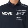 Polo Shirt Descente Sunscreen Short Sleeve Sweat Absorbent ST5SHS01M Navy XO Size [Move Sports] Men's