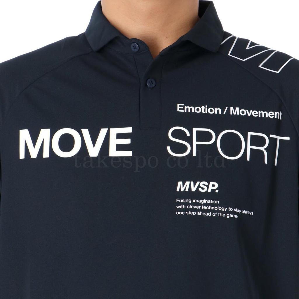 Polo Shirt Descente Sunscreen Short Sleeve Sweat Absorbent ST5SHS01M Navy XO Size [Move Sports] Men's