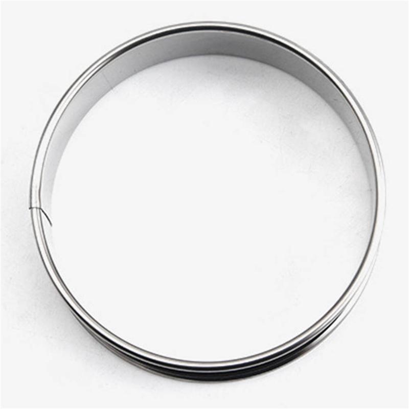 ABWR-4 Inch Muffin Rings Crumpet Rings, 16Pcs Stainless Steel Muffin Rings Molds Double Rolled Tart Rings Round Tart Ring