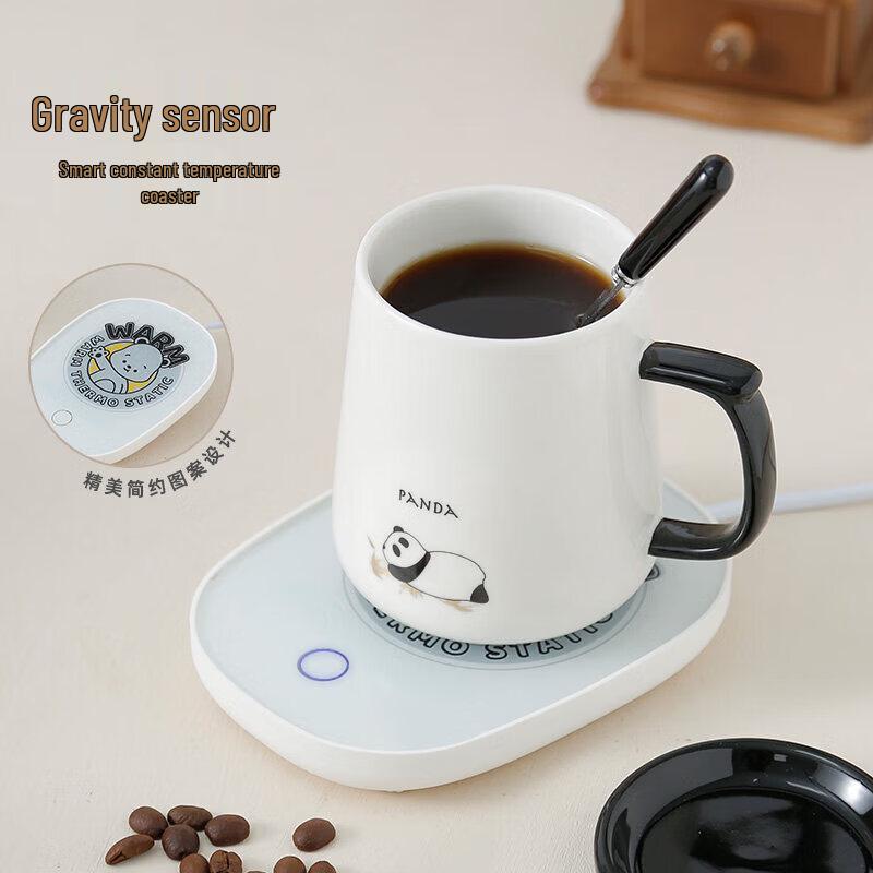 Creative Ceramic Mug with Lid and Spoon